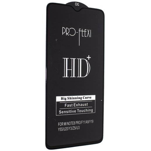 Захисне скло PRO-FLEXI HD+ XIAOMI Redmi Note 8 PRO 2019 | F11 | A9 | U20 | U3 | Y3 | Y19 ЧОРНИЙ
