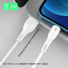 Кабель USB Denmen D15T USB - Type-C (2.4A) OD4.0мм