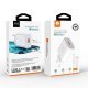 Мережевий зарядний пристрій WUW T59 18W QC3.0 + USB Type-C БІЛИЙ