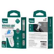 Автомобільний зарядний пристрій INKAX CA-05 2 USB, 3.1A, 15W, USB кабель TYPE-C