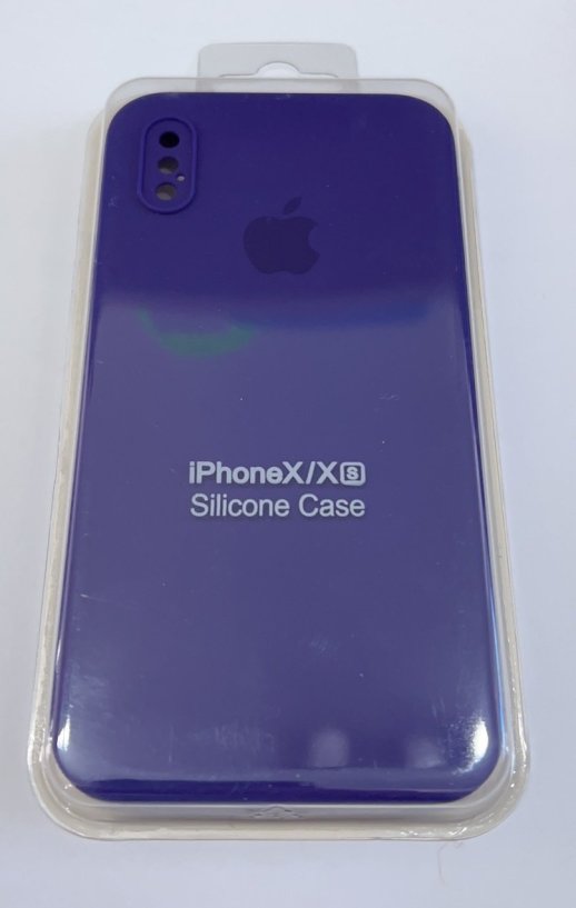 Чохол Silicone Case Copy Apple iPhone X / Xs Square Deep Purple, 06