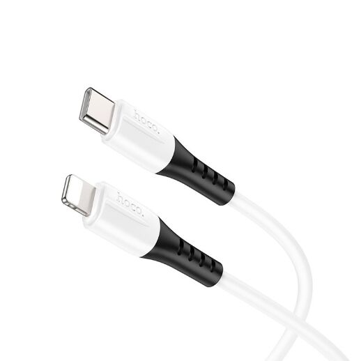 USB-C кабель HOCO X82 Type-C - Lightning SILICONE 2.4A, 1 метр, білий
