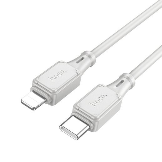 USB-C кабель HOCO X101 PD 27W Type-C - Lightning silicone 1м, сірий
