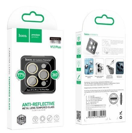 Скло для камери HOCO V12 PLUS APPLE iPhone 15 PRO MAX | iPhone 15 PRO сiрий