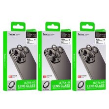 Скло для камери HOCO V14 APPLE iPhone 16 PRO | 16 PRO MAX, чорний