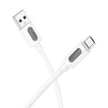 USB кабель BOROFONE BX114 USB  -  micro USB, Silicone, 2.4A, 1 м, білий