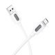 USB кабель BOROFONE BX114 USB  -  micro USB, Silicone, 2.4A, 1 м, білий