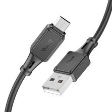 USB кабель HOCO X101 USB - micro USB silicone 1 метр, чорний