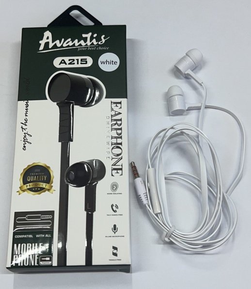 Навушники Avantis A215 with mic Білий