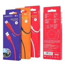 USB кабель BOROFONE BX30 USB - Type-C Silicone, 1 метр, білий
