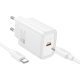 Зарядний пристрій HOCO N60 Gentle, 20 Вт PD, один USB-C порт, комплект з кабелем Type-C to Type-C, EU-вилка, білий