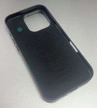 Чехол Leather Case Apple Iphone 16 Pro MagSafe Black