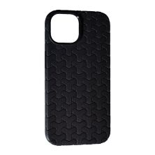 Накладка Leather Case Weaving для Apple iPhone 15 Plus Black