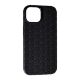 Накладка Leather Case Weaving для Apple iPhone 15 Plus Black