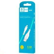 Кабель USB Denmen D15V USB - micro USB (2.4A) OD4.0мм