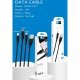 Кабель USB WUW X177 USB - Lightning Тканина 2.4A ЧОРНИЙ (500)