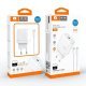 Мережевий зарядний пристрій WUW T60 GaN TYPE-C PD 25W + USB кабель Type-C - Type-C