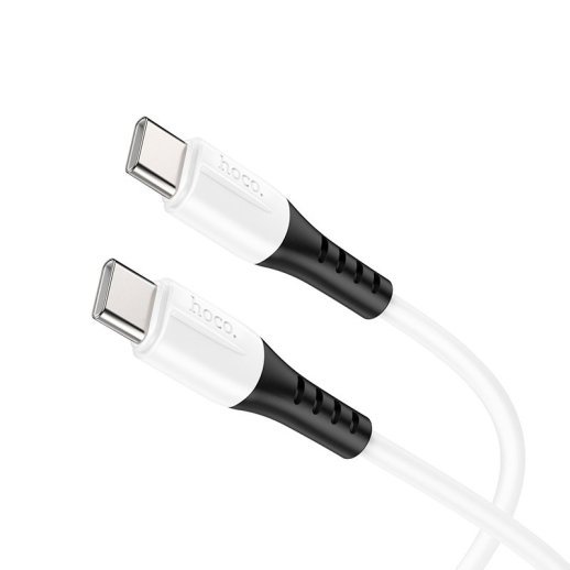 USB-C кабель HOCO X82 Type-C - Type-C SILICONE 60W 3A, 1 метр, білий