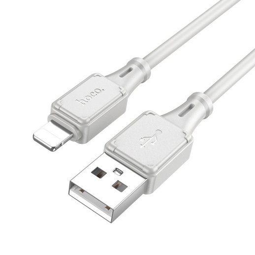 USB кабель HOCO X101 USB - Lightning silicone 1м, сірий