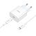 Мережевий зарядний пристрій HOCO NT10 TYPE-C PD 20W + кабель TYPE-C - LIGHTNING, БІЛИЙ