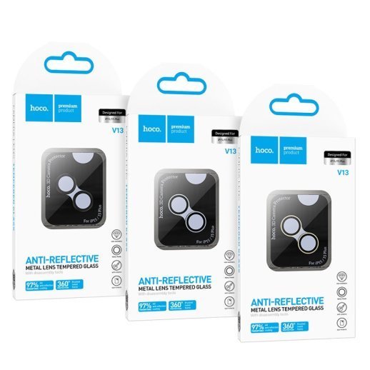 Скло для камери HOCO V13 APPLE iPhone 15 | iPhone 15 PLUS чорний