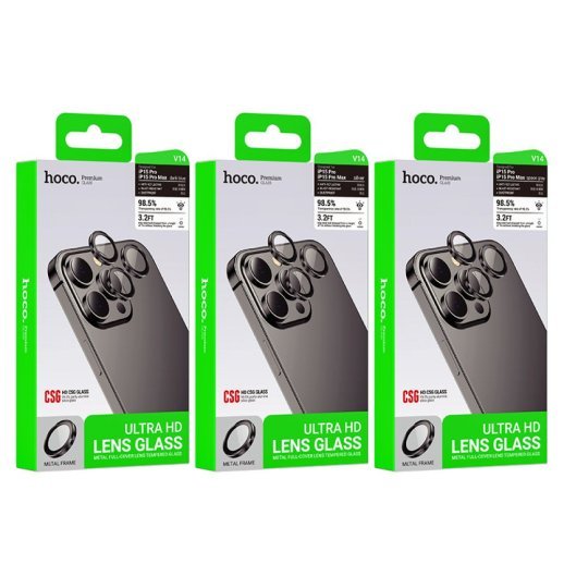 Скло для камери HOCO V14 APPLE iPhone 16 PRO | 16 PRO MAX, СТАЛЕВИЙ