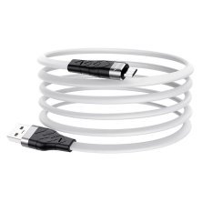 USB кабель HOCO X53 Angel silicone USB - micro USB 1м БІЛИЙ