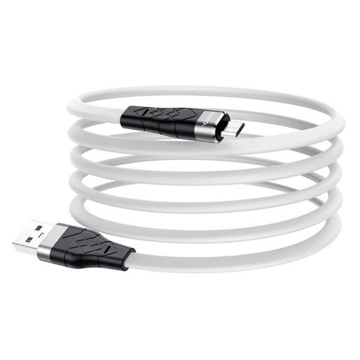 USB кабель HOCO X53 Angel silicone USB - micro USB 1м БІЛИЙ