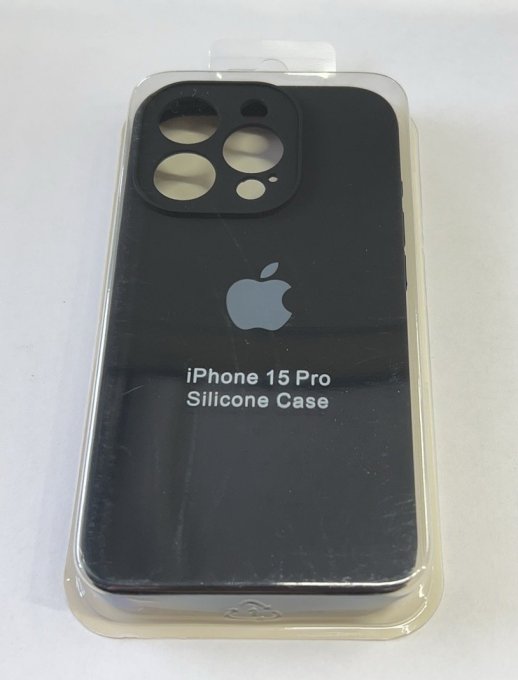 Чехол Silicone Case Copy Apple iPhone 15 Pro Square Black, 01