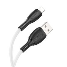 USB кабель BOROFONE BX86 Advantage silicone USB - Lightning, білий