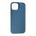 Накладка Leather Case Weaving для Apple iPhone 15 Plus Navy Blue