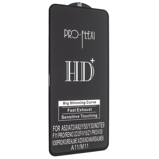 Захисне скло PRO-FLEXI HD+ XIAOMI Redmi Note 9 2020 ЧОРНИЙ