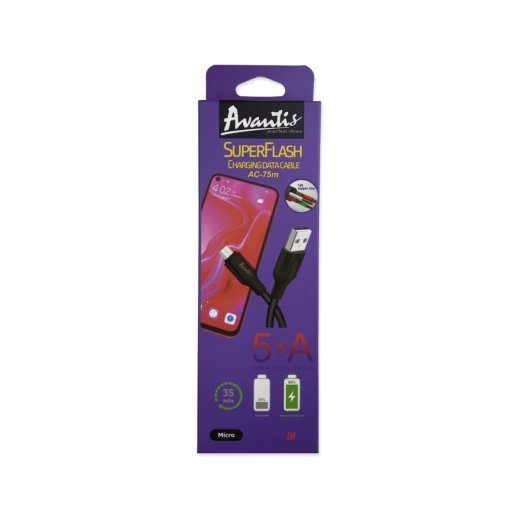USB Cable Avantis Super Flash AC-75m Micro Black
