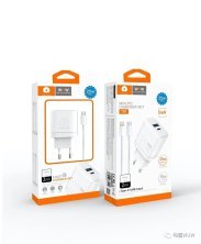 Мережевий зарядний пристрій WUW T61 GaN TYPE-C PD 25W | USB + USB кабель Type-C - Type-C