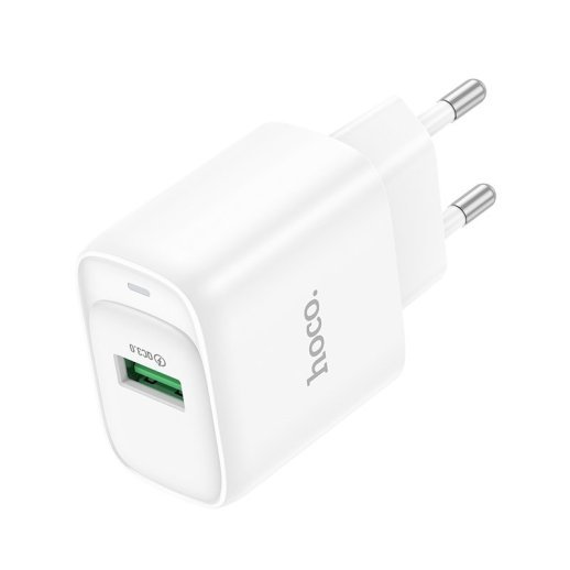 Мережевий зарядний пристрій HOCO C140A USB QC3.0 18W, білий