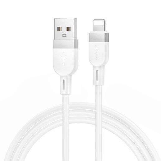 USB кабель HOCO X109 USB - Lightning SILICONE 2.4A 1 метр, білий