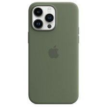 Silicone Case Original With MagSafe and Splash Screen Apple iPhone 14 Pro Olive