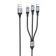 USB кабель HOCO X102 3в1: Lightning/Micro/Type-C, 1 метр, чорний