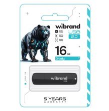 USB флеш 16Gb Wibrand Grizzly USB 2.0 Black