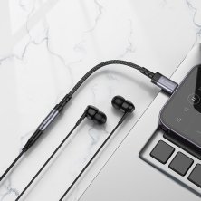 Переходник Borofone BV24 Lightning - Jack 3.5, сірий