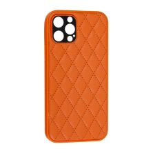 Накладка Шкiра Люкс 2021 для Apple iPhone 12 Pro Orange