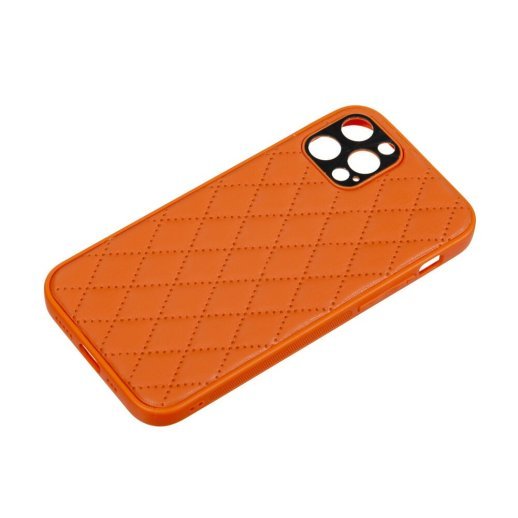 Накладка Шкiра Люкс 2021 для Apple iPhone 12 Pro Orange