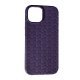 Накладка Leather Case Weaving для Apple iPhone 15 Plus Violet