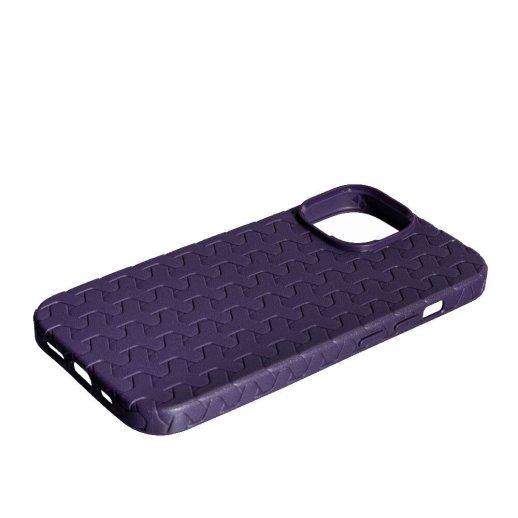 Накладка Leather Case Weaving для Apple iPhone 15 Plus Violet
