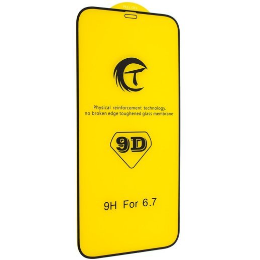 Захисне скло 9D GOOD QUALITY для APPLE iPhone 13 PRO MAX 6,7" ЧОРНИЙ