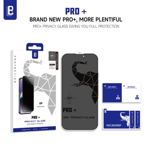 Захисне скло Pro Plus Privacy Glass для Apple iPhone 16 Pro Max Transparent