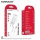 Сетевое Зарядное Устройство 2in1 TORNADO TD-16 (2USB 2.4A) Micro White