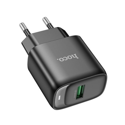 Мережевий зарядний пристрій HOCO C140A USB QC3.0 18W, чорний