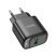 Мережевий зарядний пристрій HOCO C140A USB QC3.0 18W, чорний
