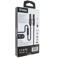 Кабель AUX INKAX AL-14 1 м з мікрофоном та кнопкою прийому виклику
